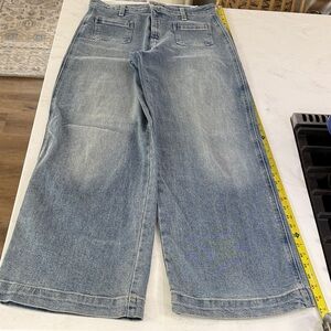 Old navy patch front pockets high rise Wide-Leg Blue Jeans